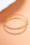 Heliophilia Silver Pulsera de Metal Dorada con Acabado de Laca